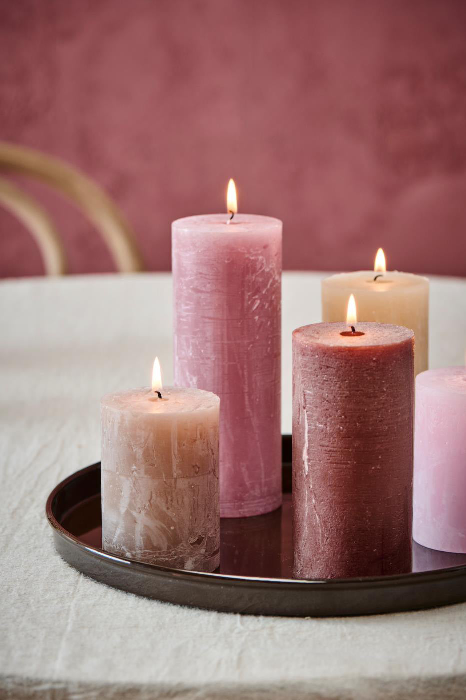 Rustic Candle L | Rust