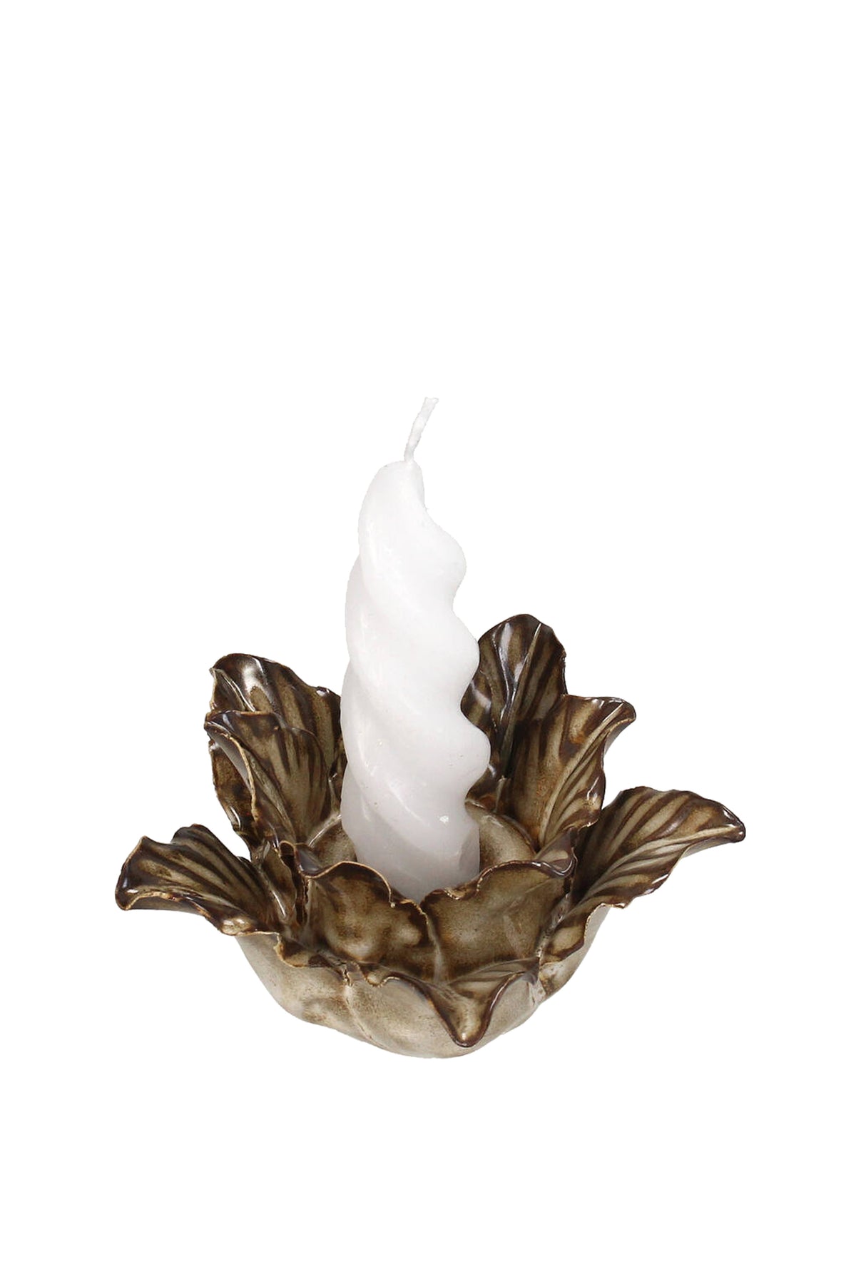 Flower Candle Holder | Brown