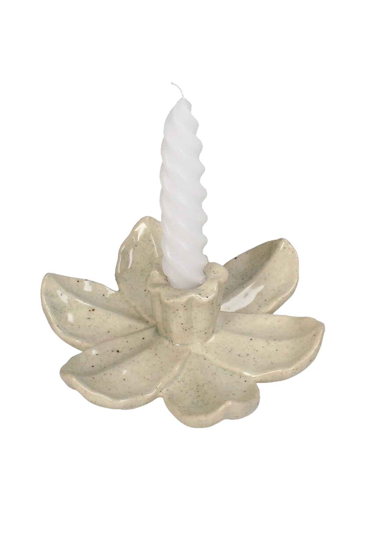 Flower Candle Holder | Greige