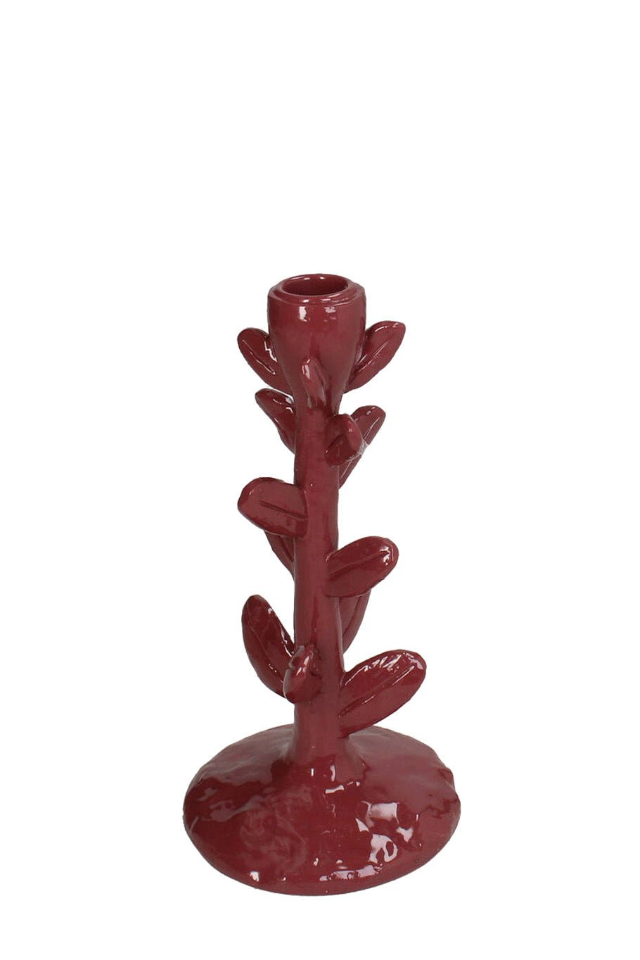 Leaves Candlestick | Bordeaux