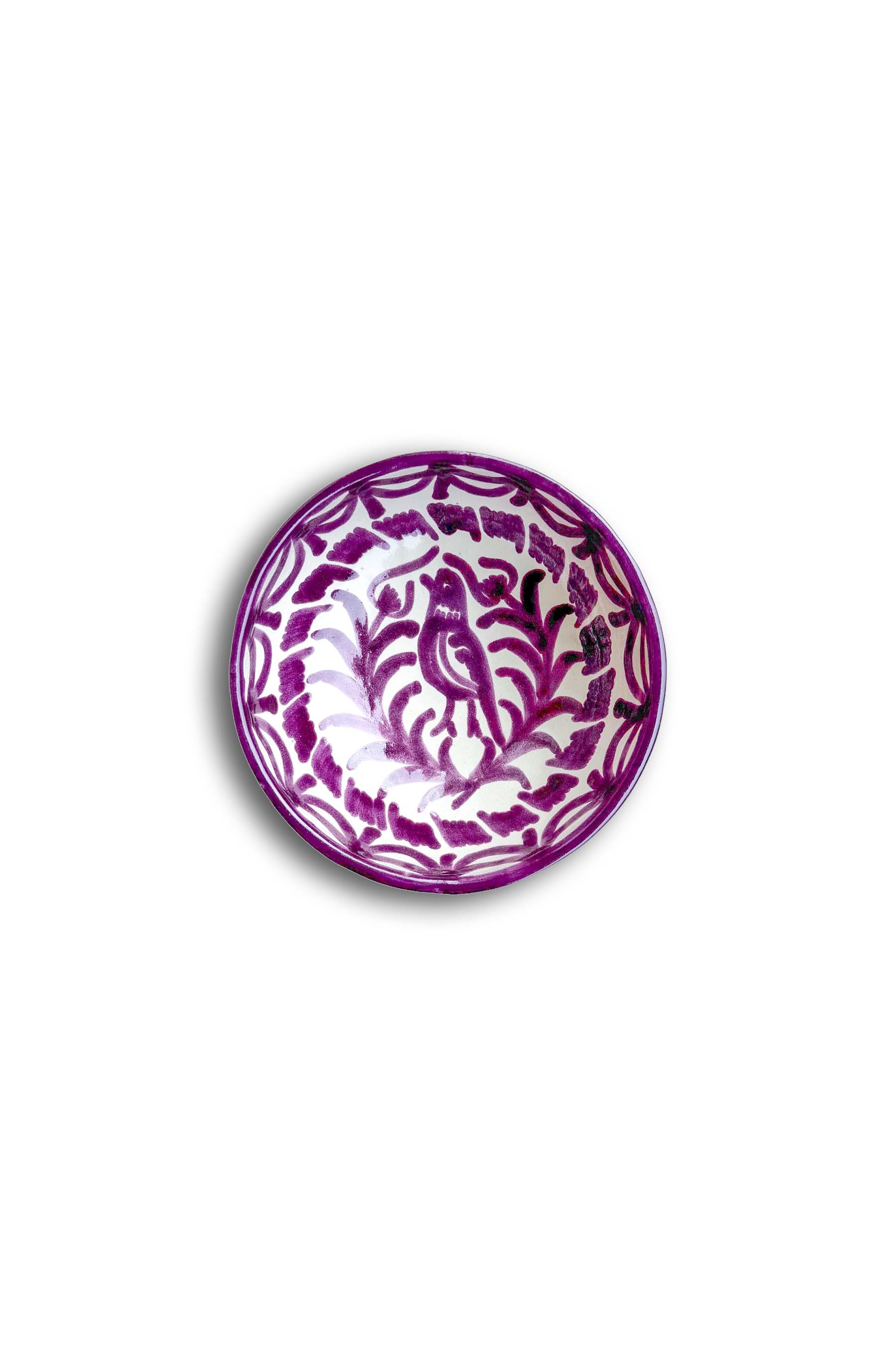 Ceramic Plates & Serving Dishes, Purple Bird