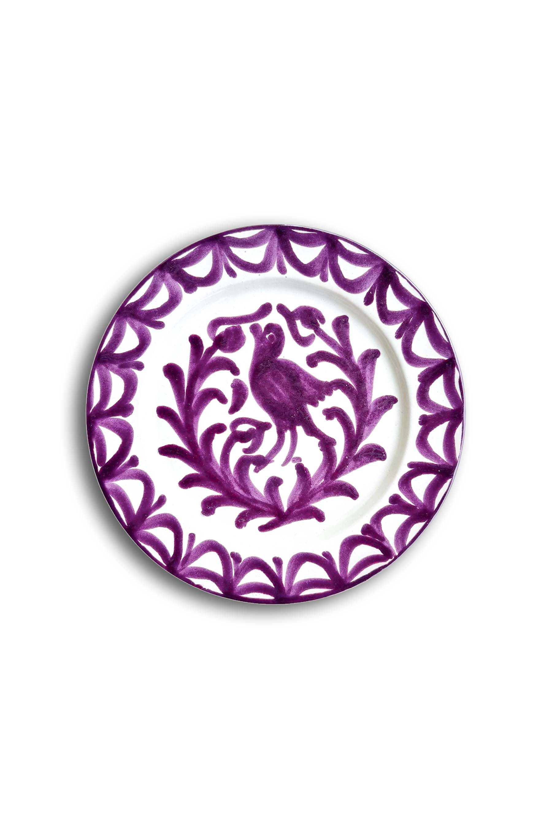 Ceramic Plates & Serving Dishes, Purple Bird