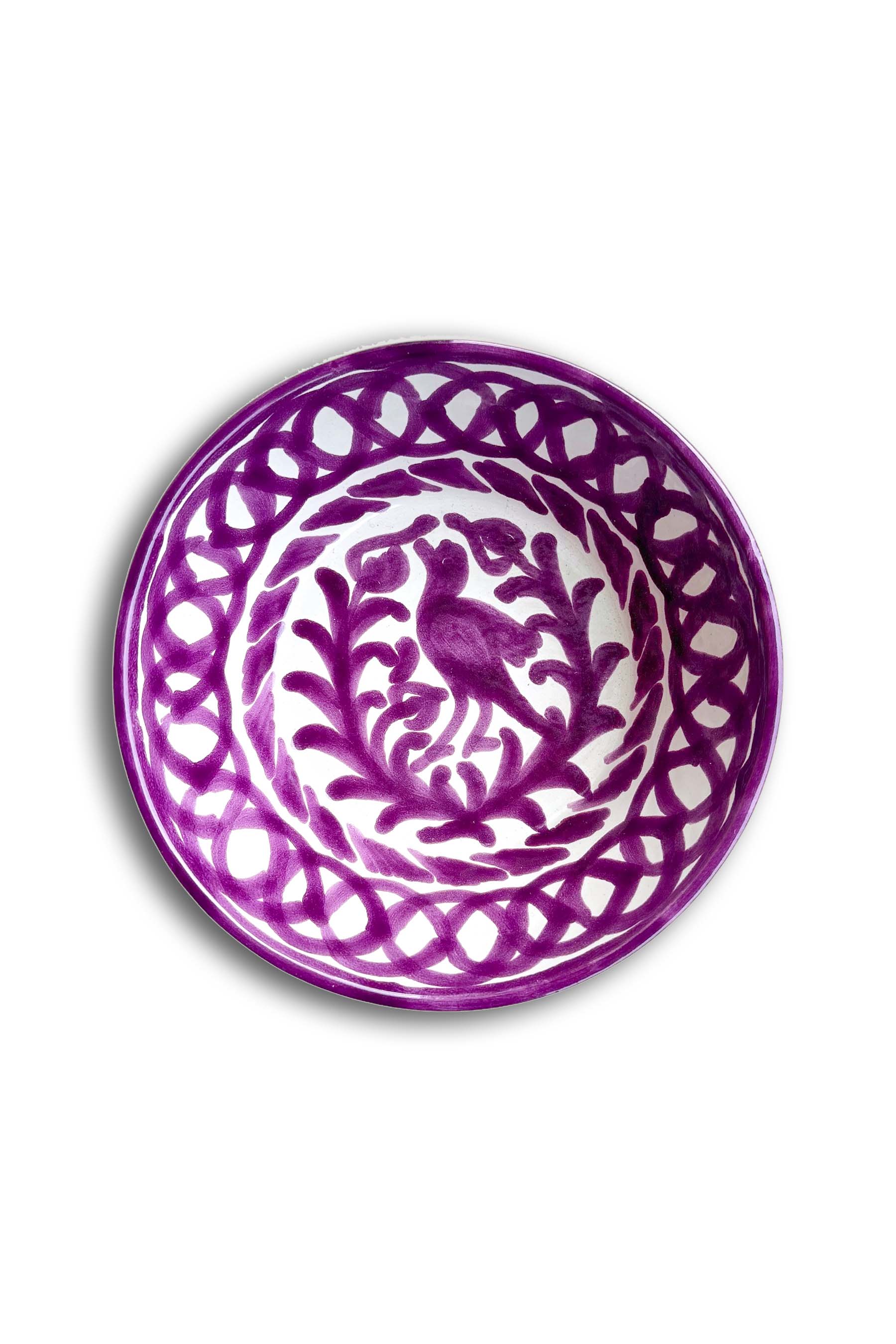 Ceramic Plates & Serving Dishes, Purple Bird