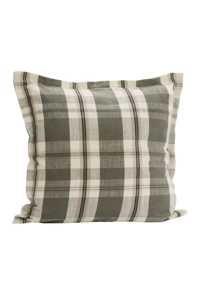 Checked Cushion | Khaki