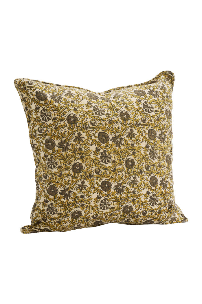 Printed Cushion | Khaki Flowers