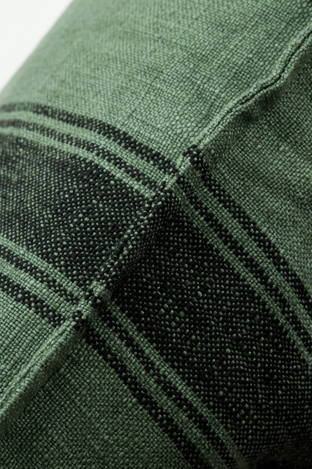 Cushion | Green & Black Stripes