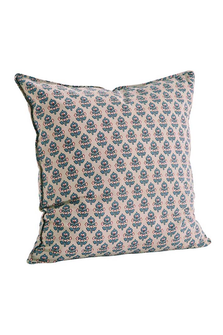 Printed Cushion, Indian Flowers