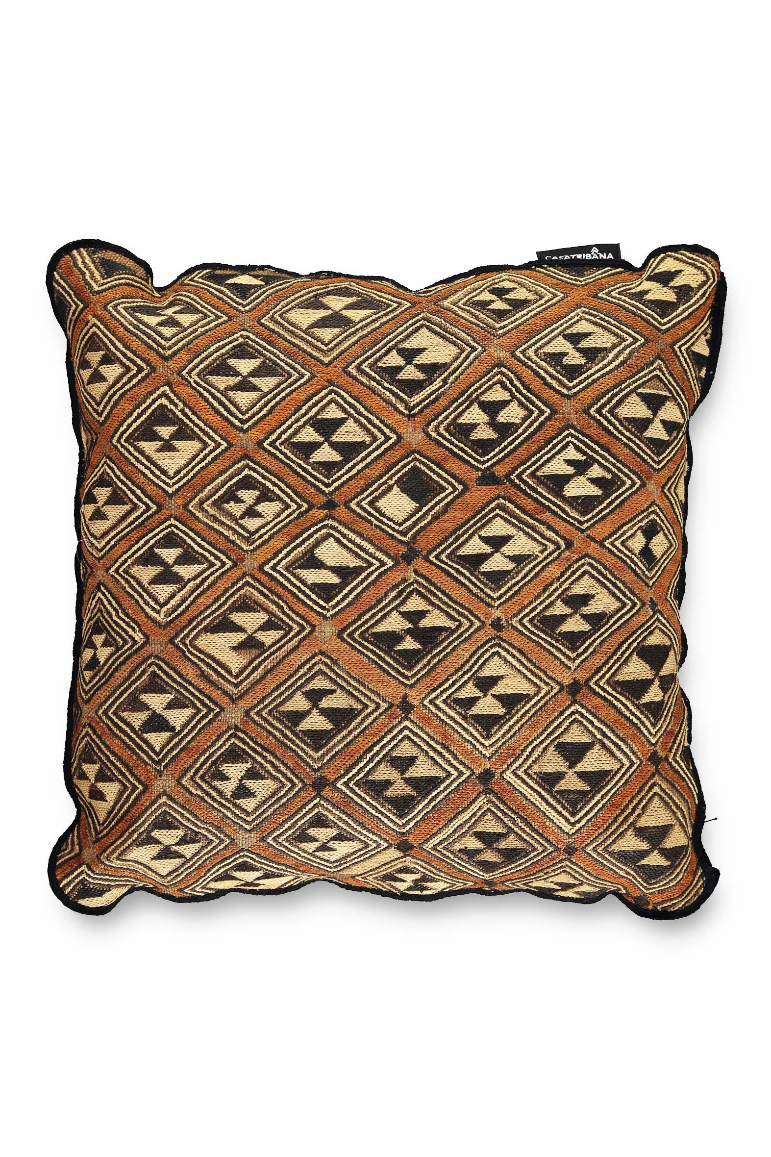 Cushion Terracotta & diamonds