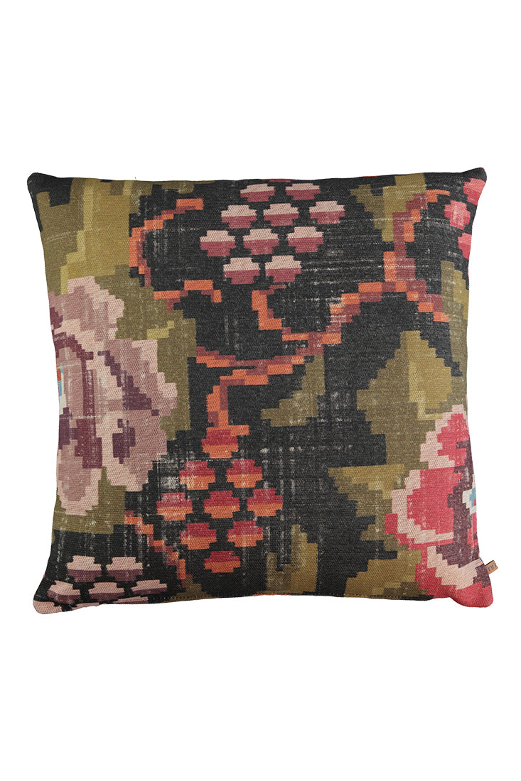 Cushion Pixeled Flowers | Multicolor