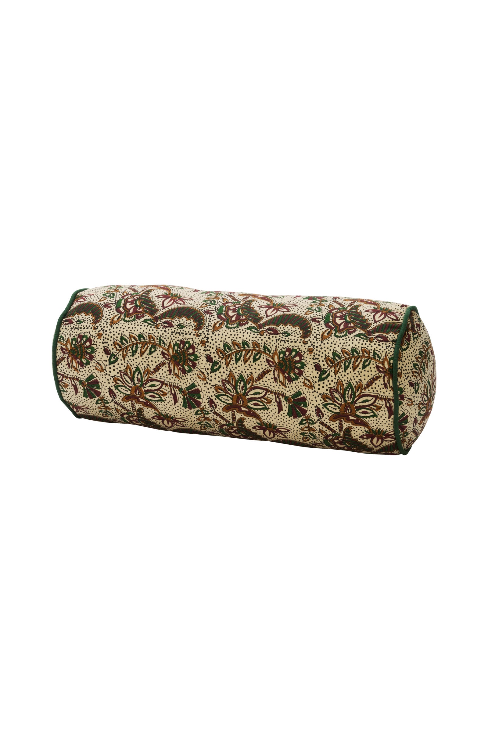 Round Cushion | Printed Flowers Green