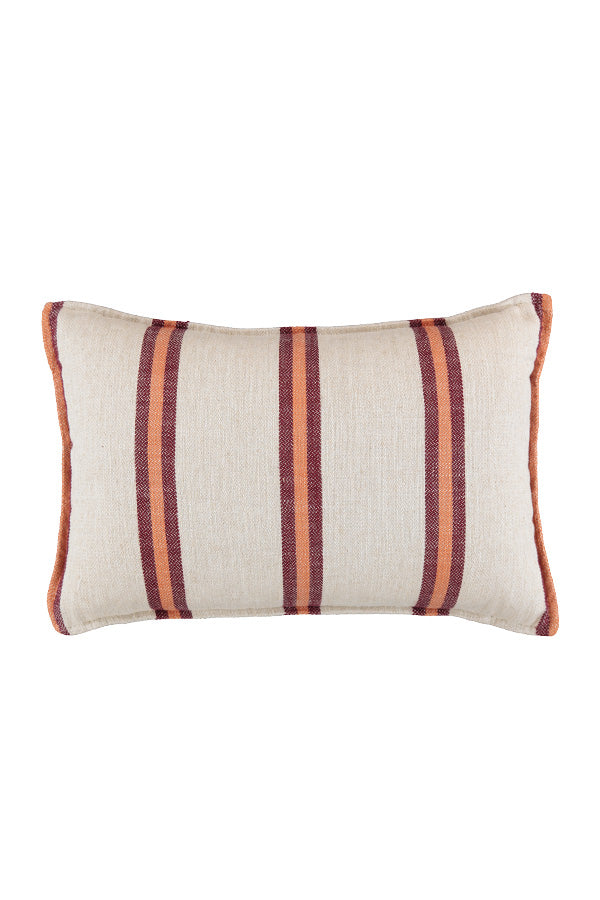 Cushion | Stripes Orange & Brick