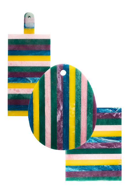 Cheese board, Multicolor violet, 38x16cm