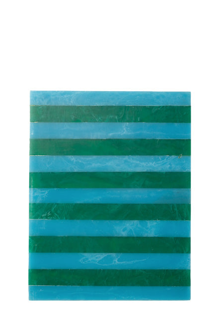 Cheese board, Blue & Green Stripes, 26x20cm