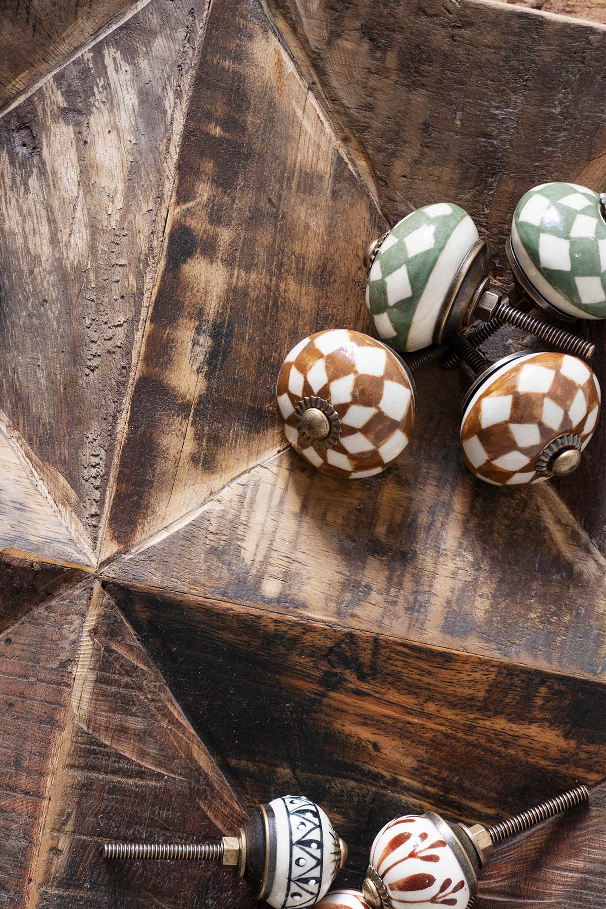 Hand-painted stoneware doorknob | Choose colour