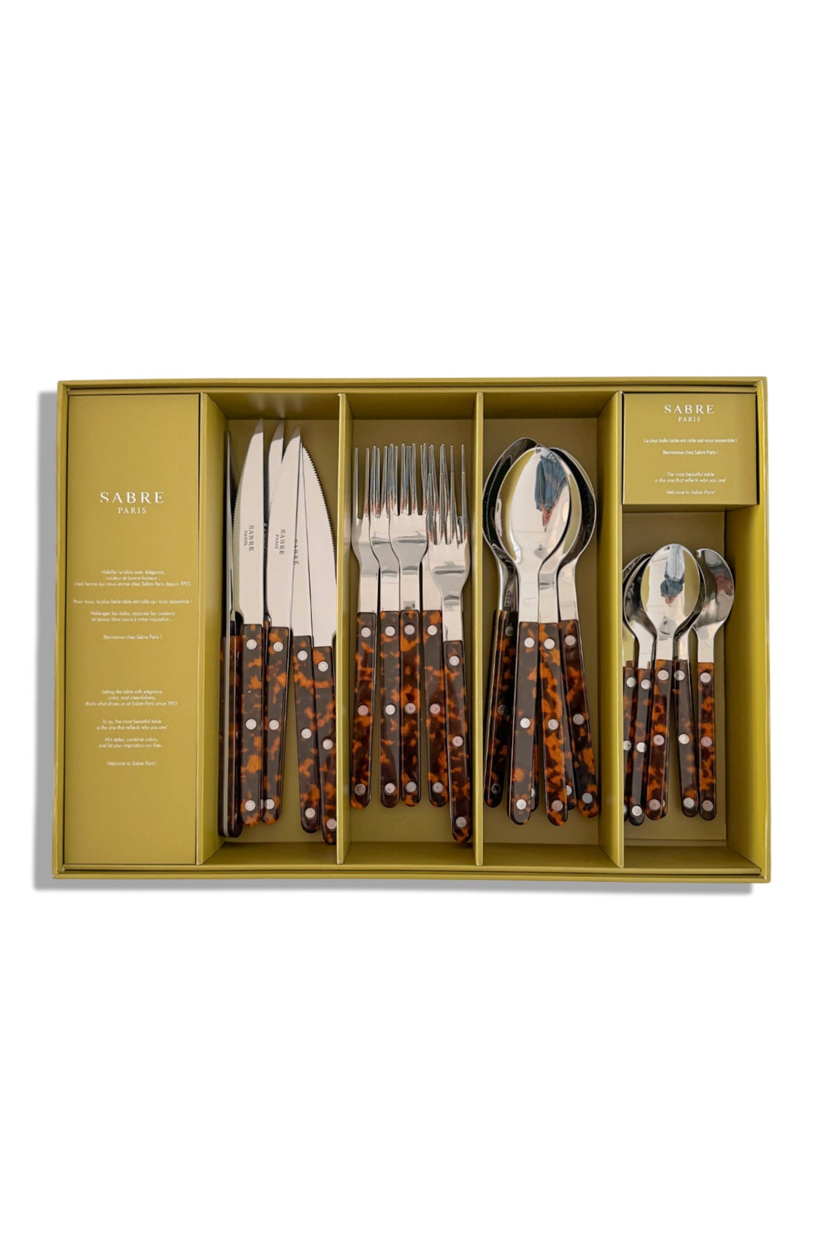 Turtoise Cutlery Set 24 pieces | Sabre Paris