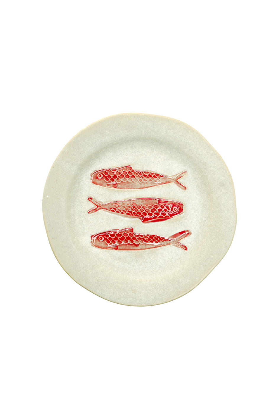 Stoneware Lunch Plate | Red Fish