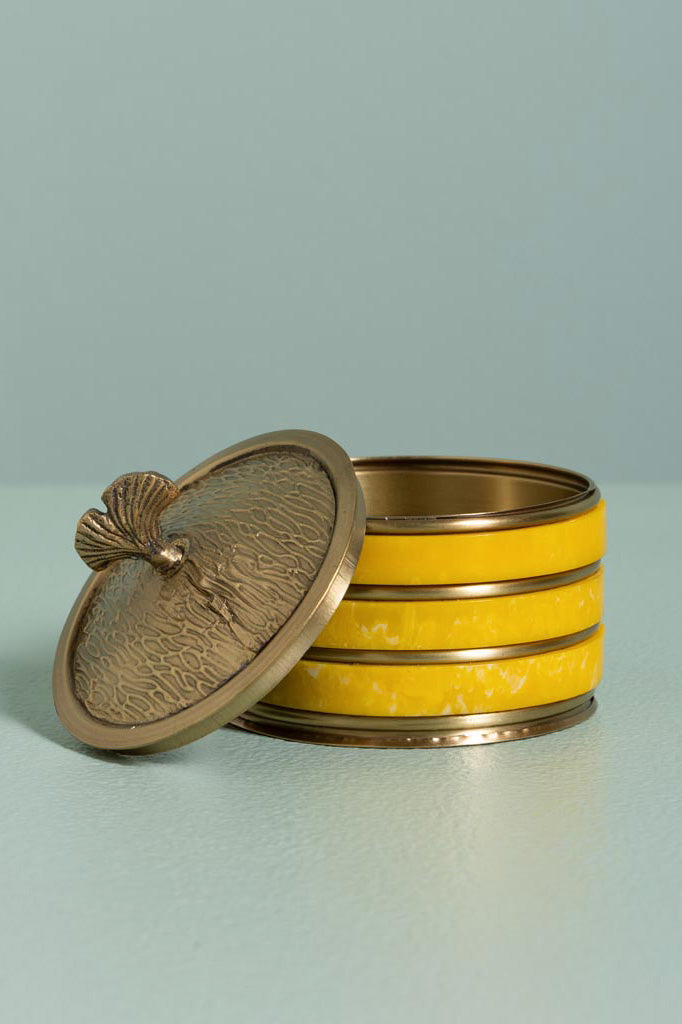 Ginkgo Leaf Box | Mustard