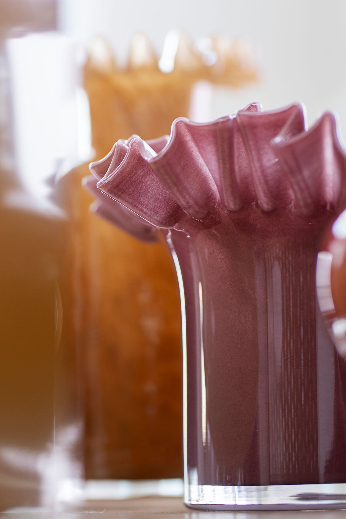 Glass Pot | Ruflle Plum