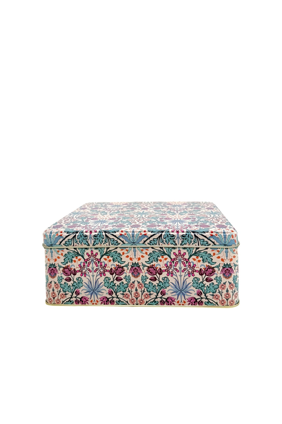 Tin Box L | Purple Flowers