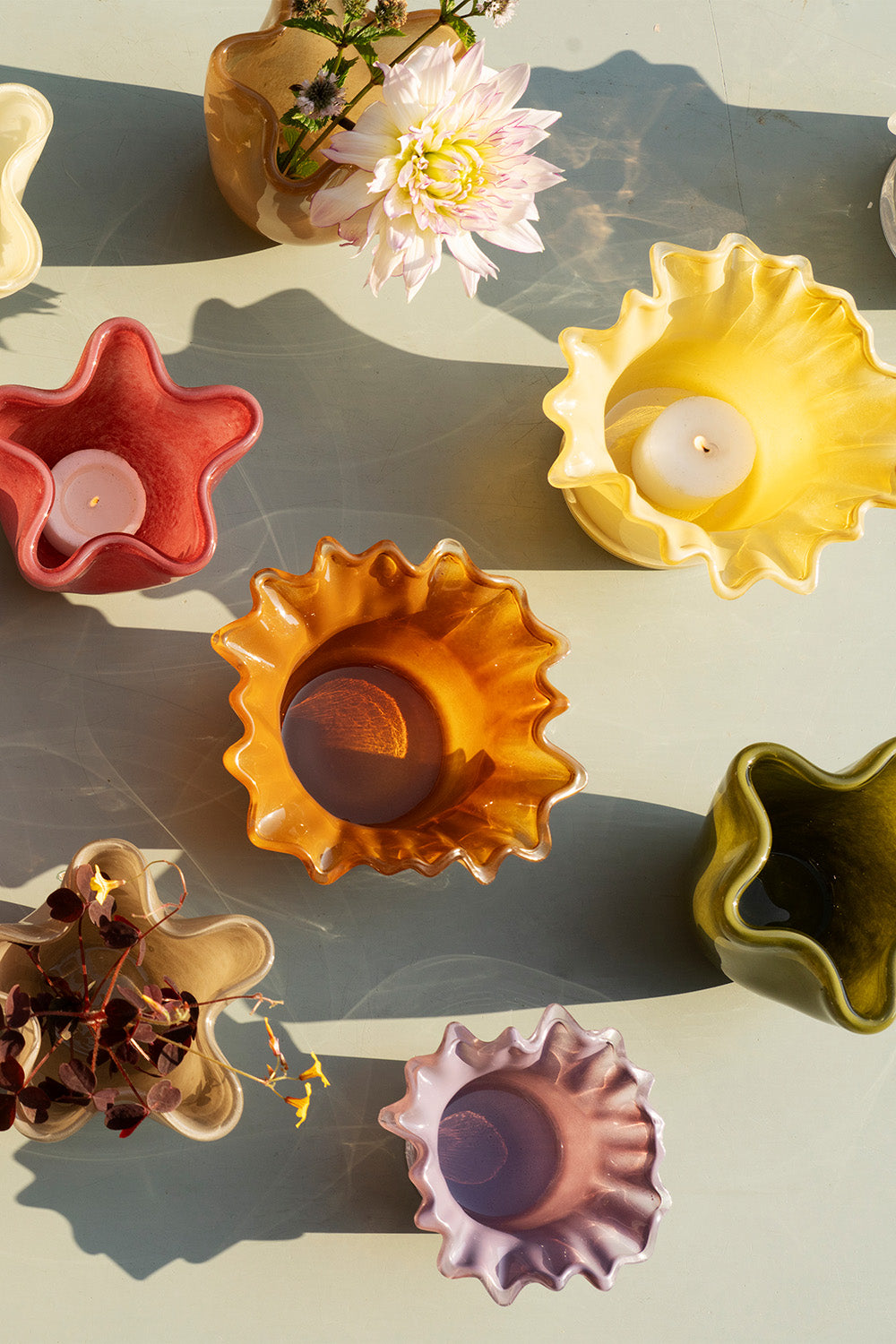 Glass Pots Yellow | Choose Size