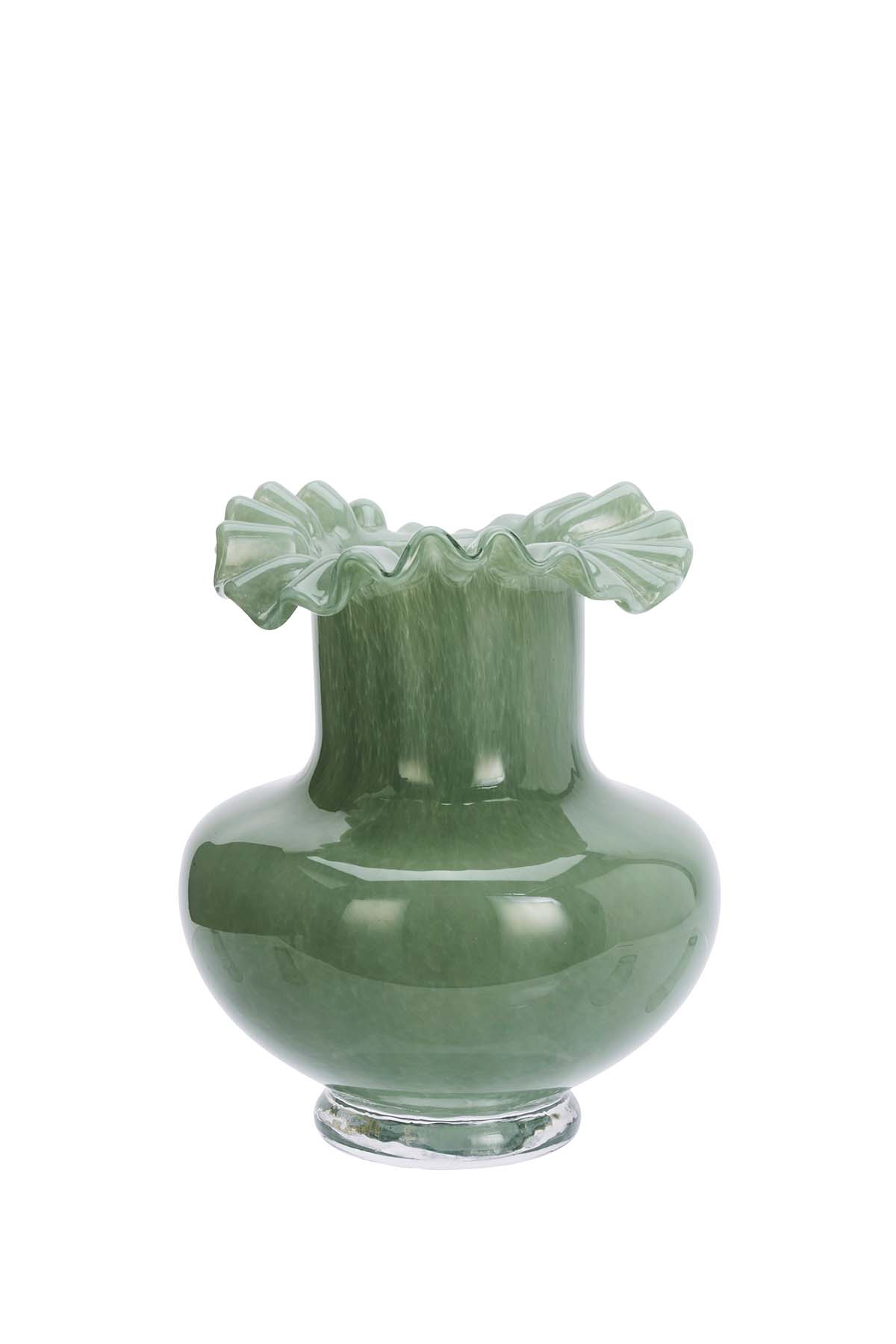 Glass Vase | Ruflle Green