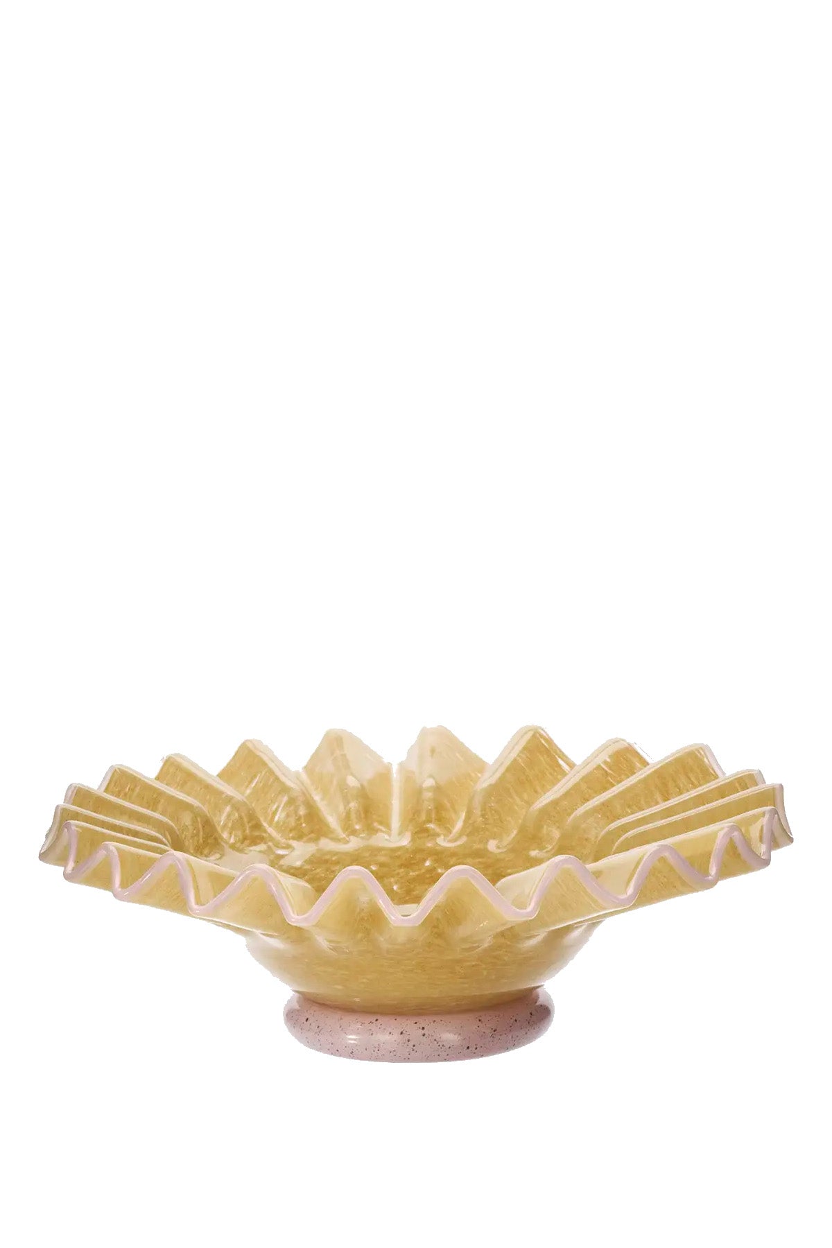 Glass Ruflle Tray | Honey