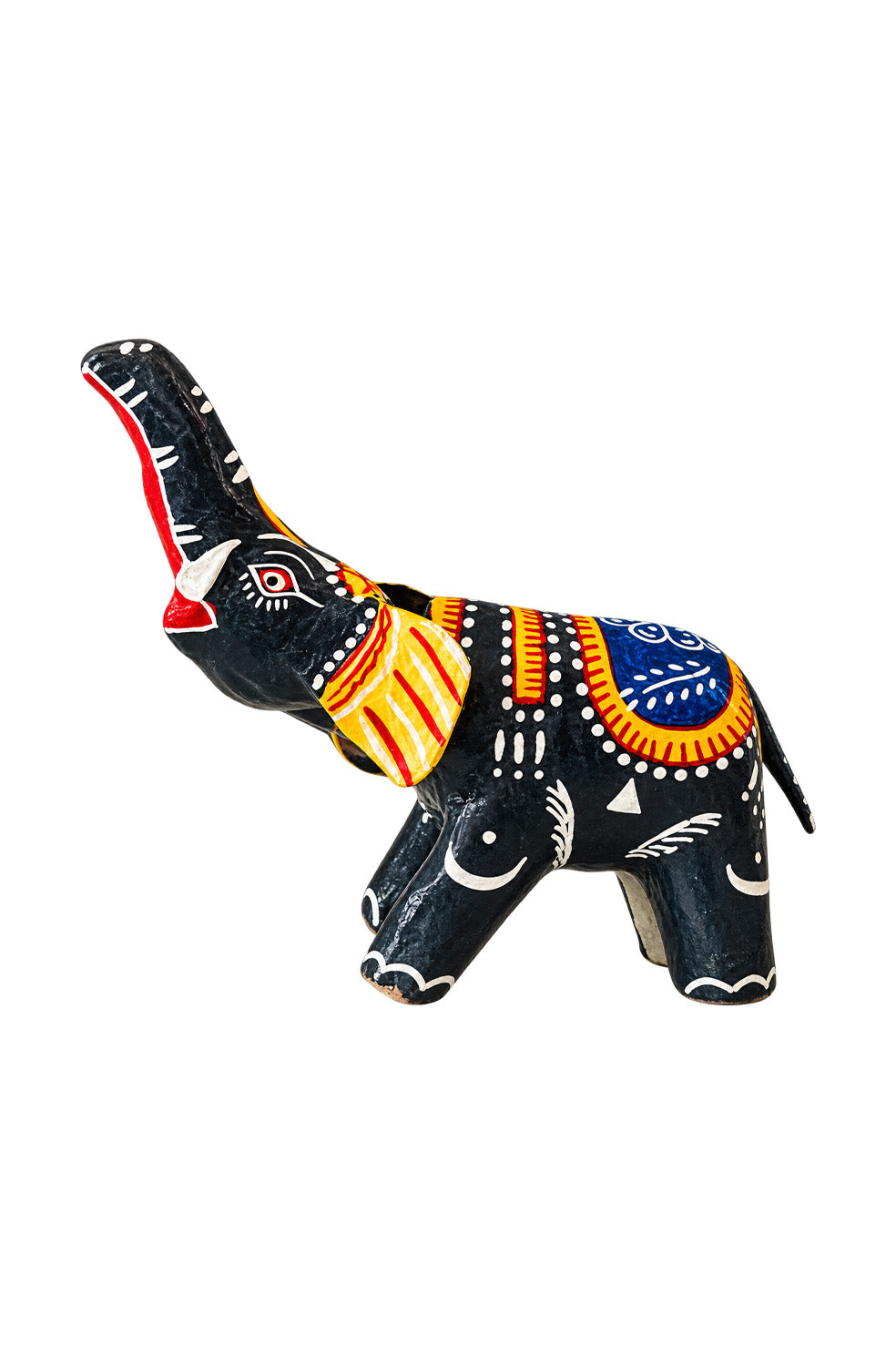 Articulated Papier Maché Figurine | Black Elephant