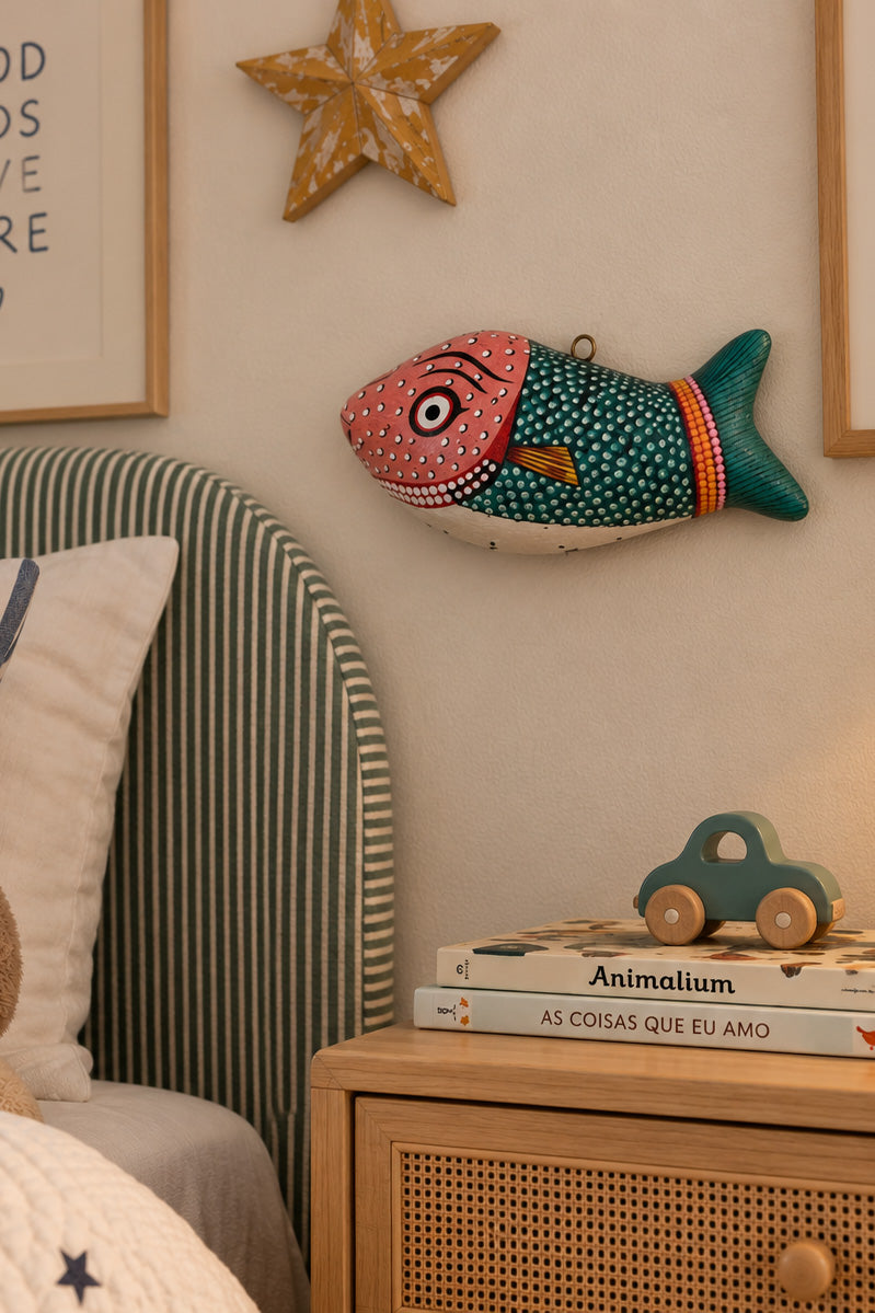 Wall Mask Papier Maché | Indian Fish