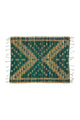 Placemat cane, green geometric