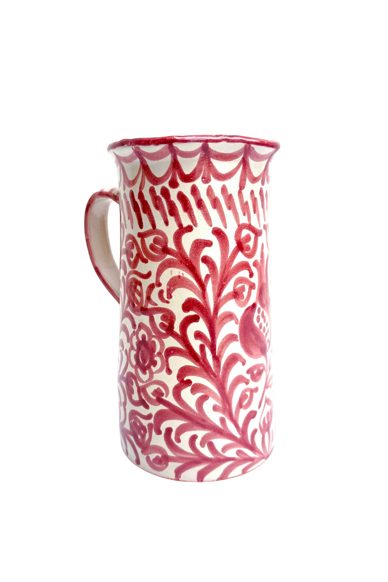 Ceramic Jar, Pink with Pomegranate