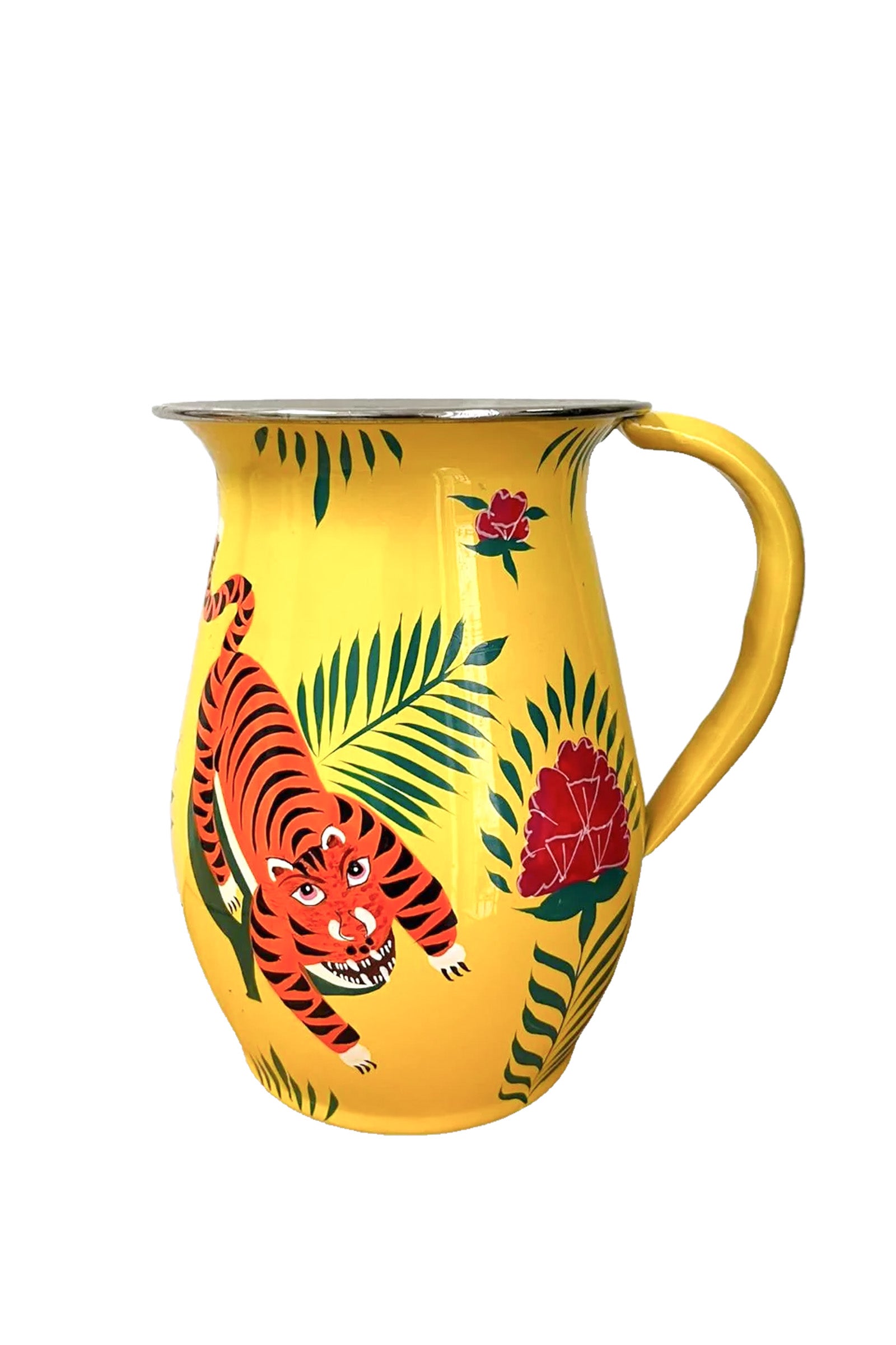 Jug yellow with tigers