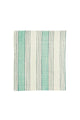 Kitchen towel ecru & green stripes