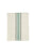 Kitchen towel, off white with sage & green stripes