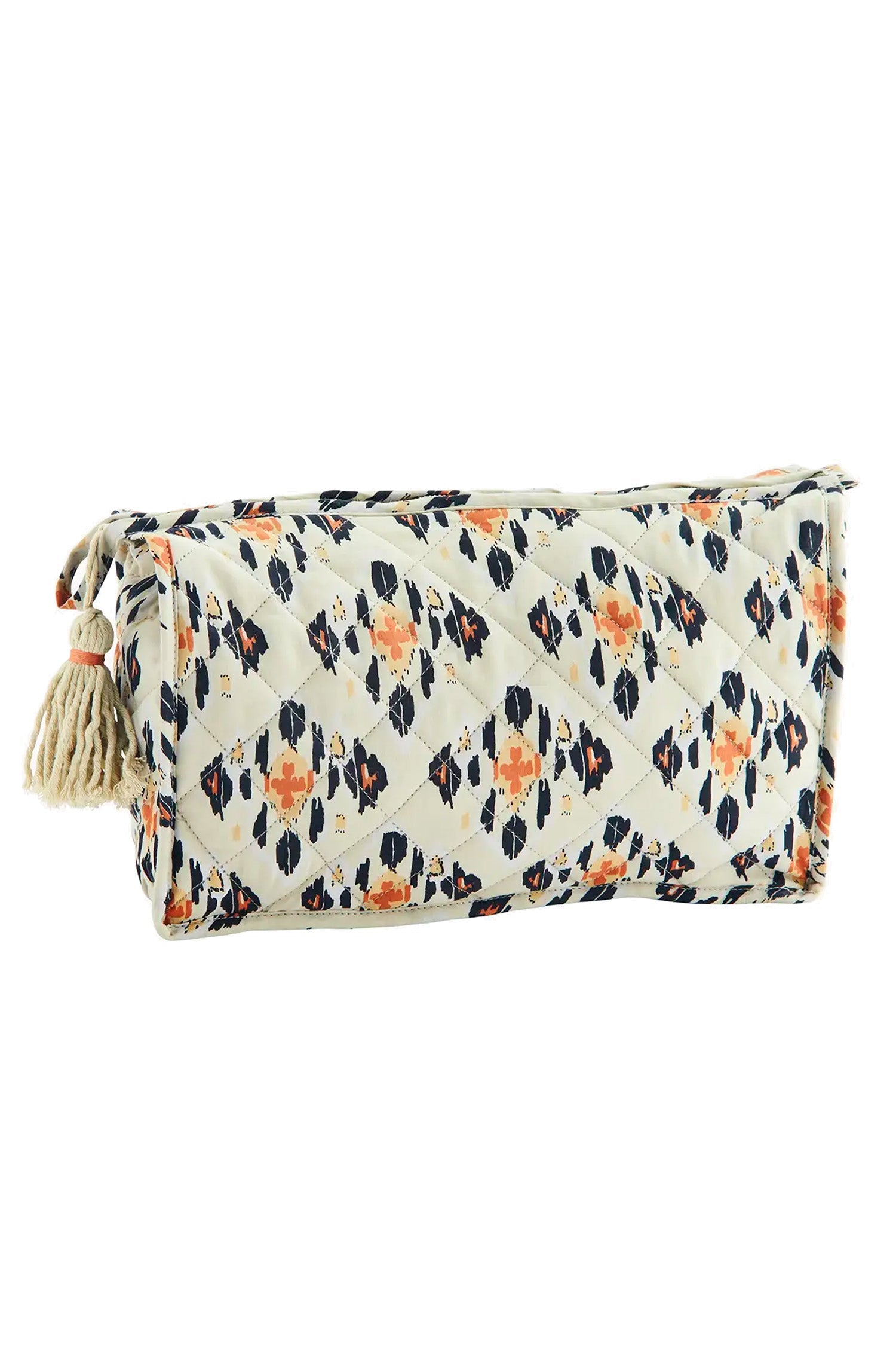 Pouch light green indian print "L"