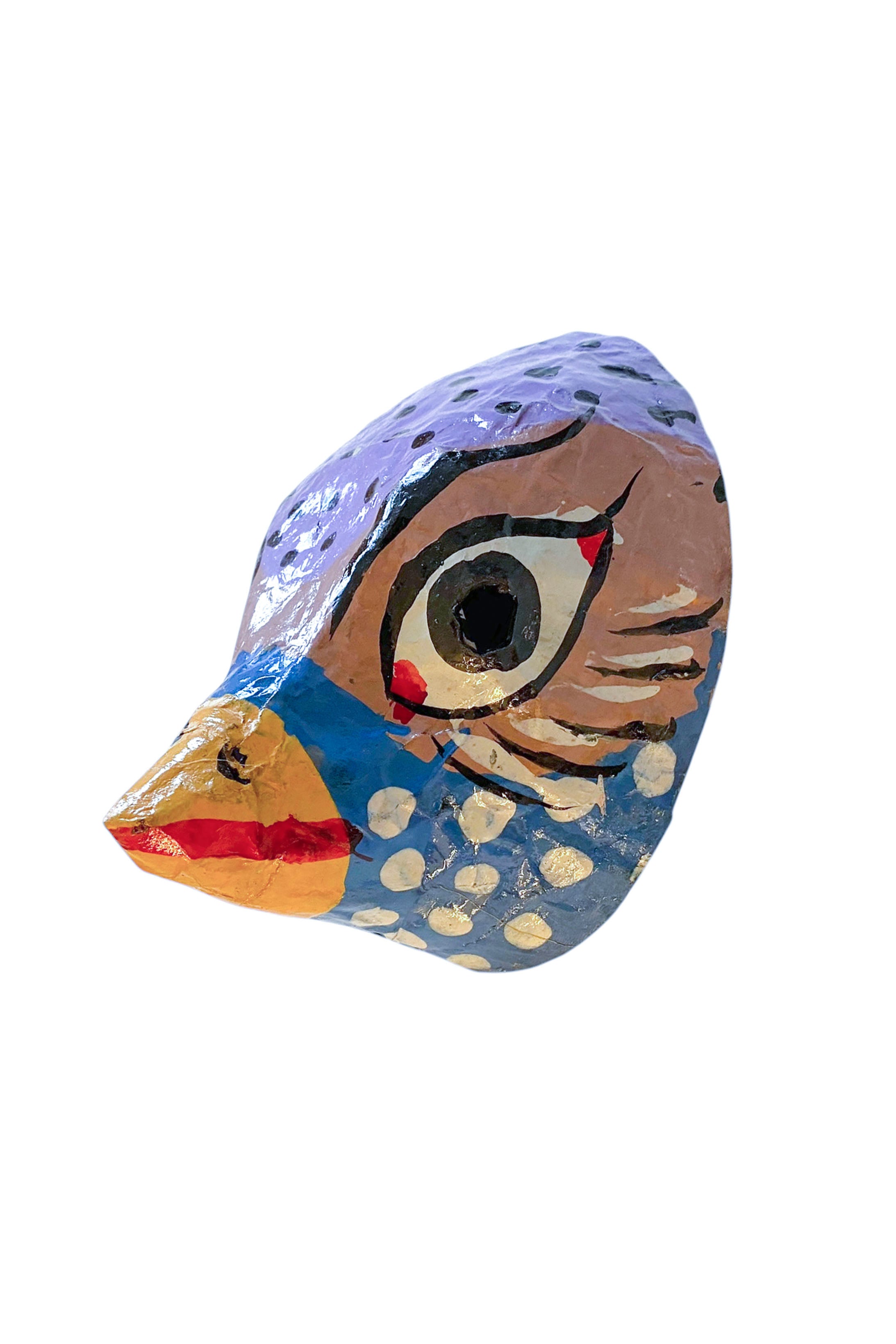 Wall mask papier mache | eagle purple