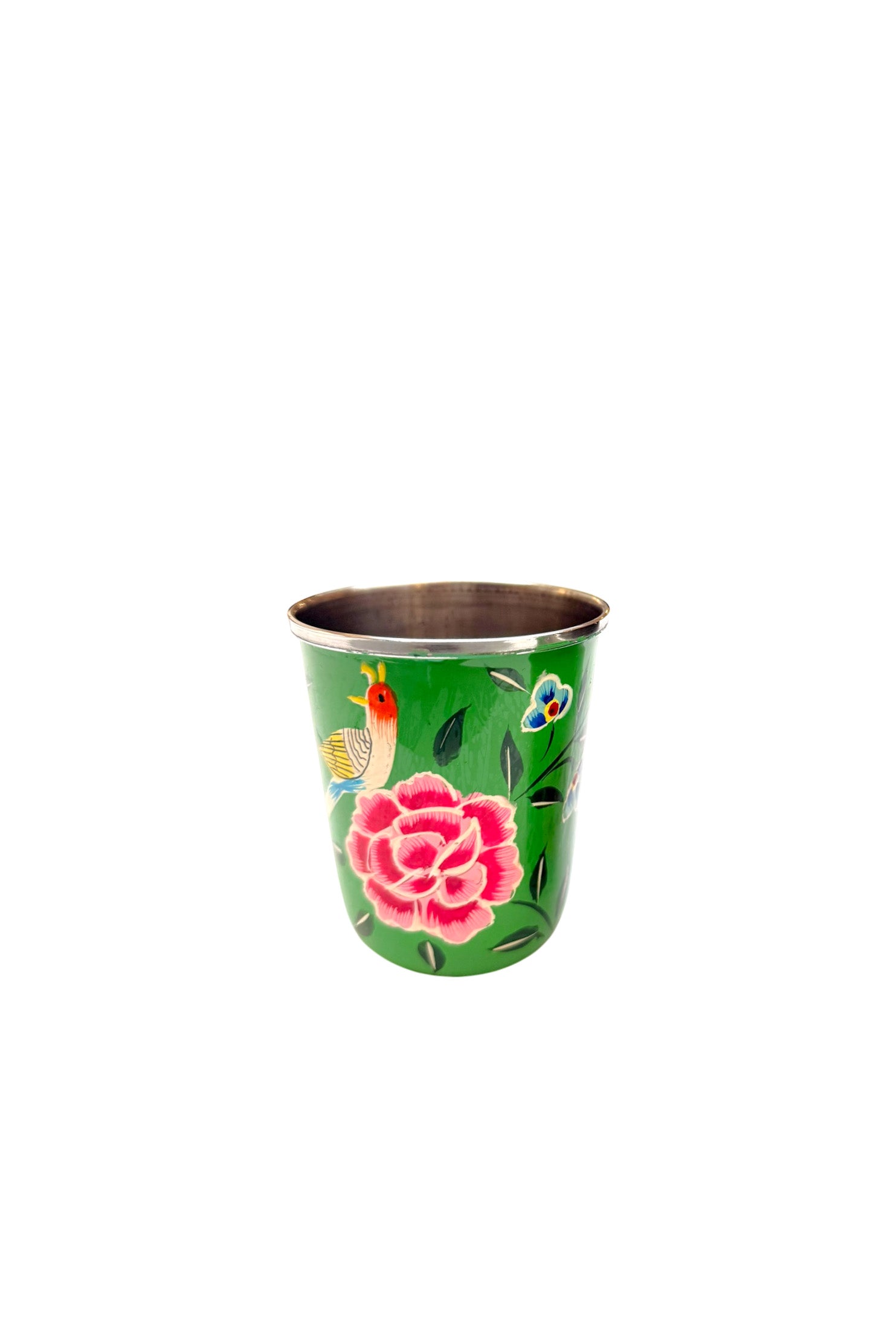 Tumbler Medium | Green with Flowers