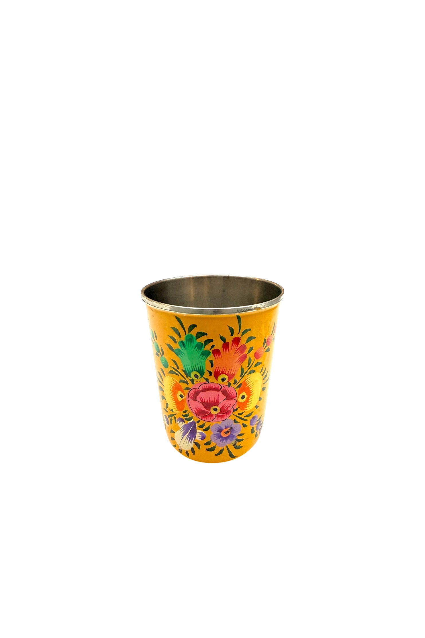 Tumbler Medium | Yellow with Flowers