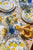 Plate lemon, yellow & light blue