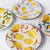 Plate lemon, yellow & navy blue