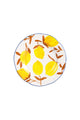 Plate lemon, yellow & brown