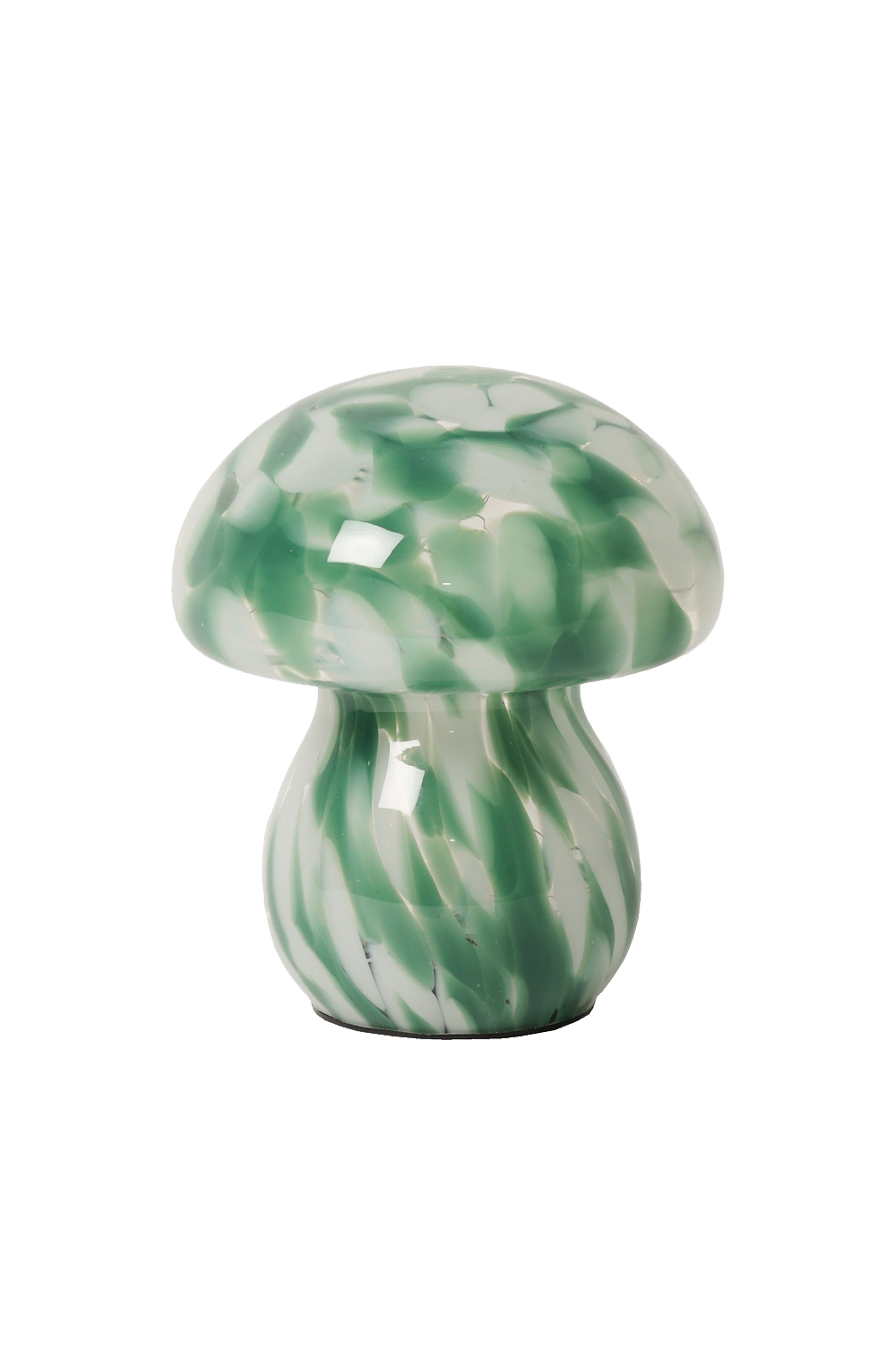 Mushroom Lamp, Marble Green & White