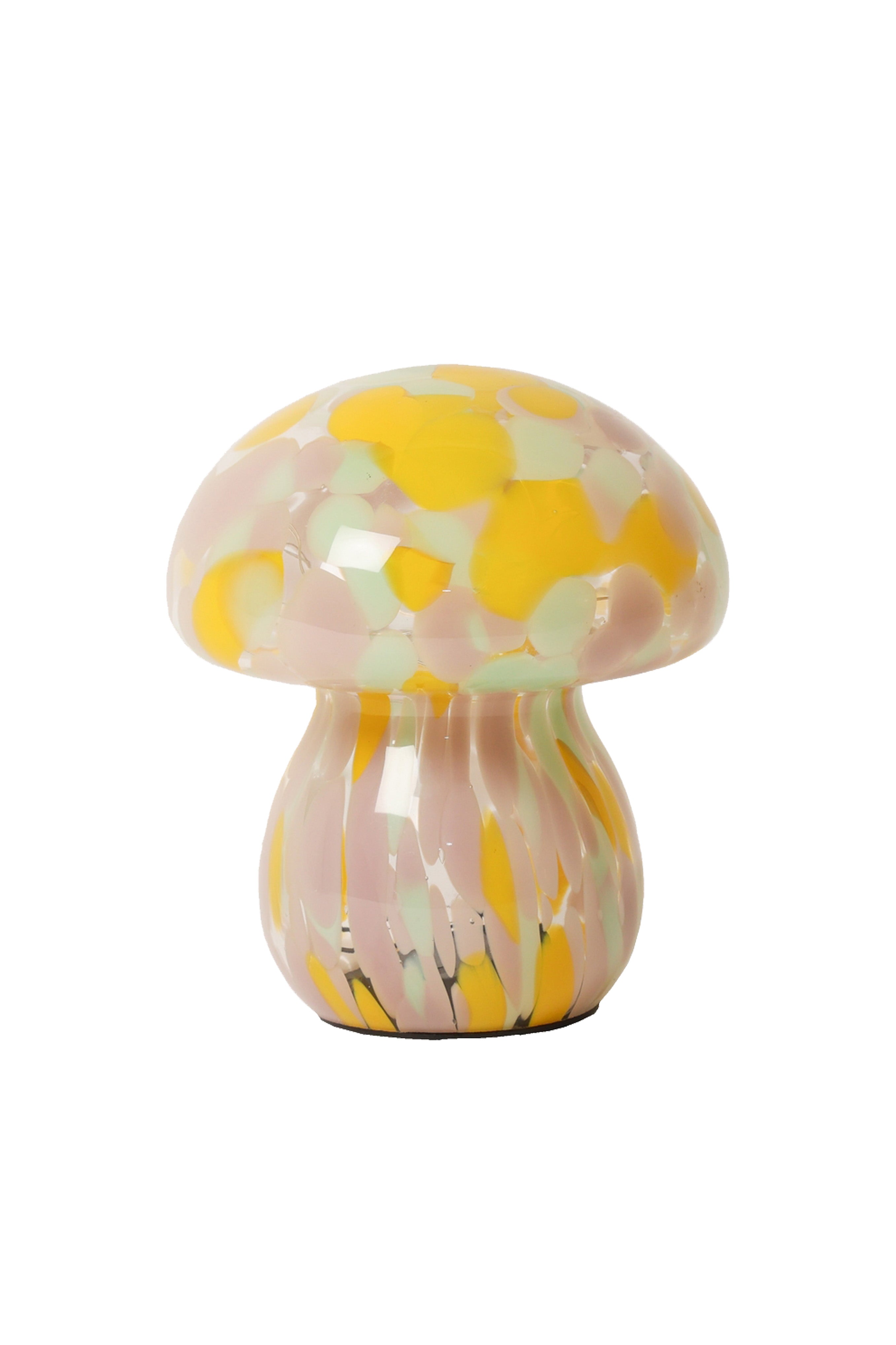 Mushroom Lamp, Pink, Green & Yellow