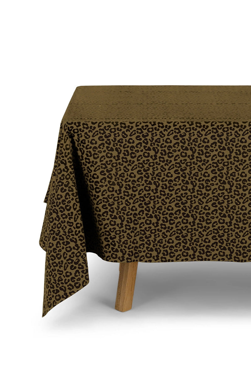 Tablecloth, Olive Animal Print