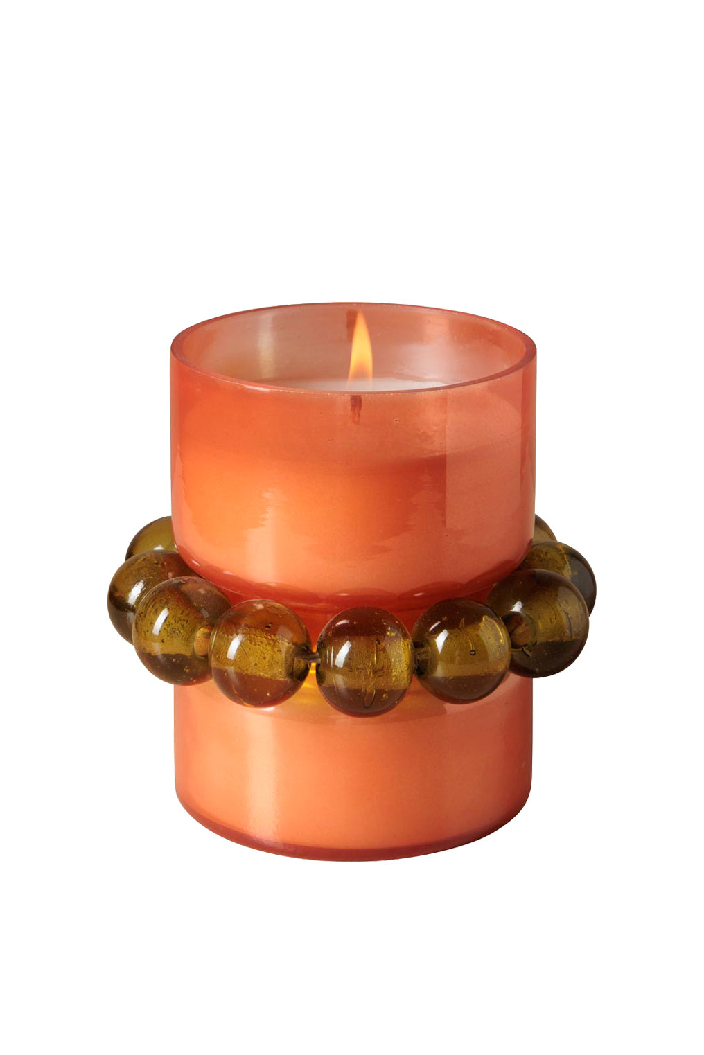 Candle with bracelet | Orange & Green