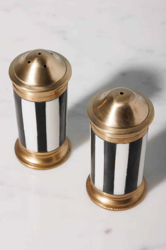 Pepper & Salt Black & White Stripes