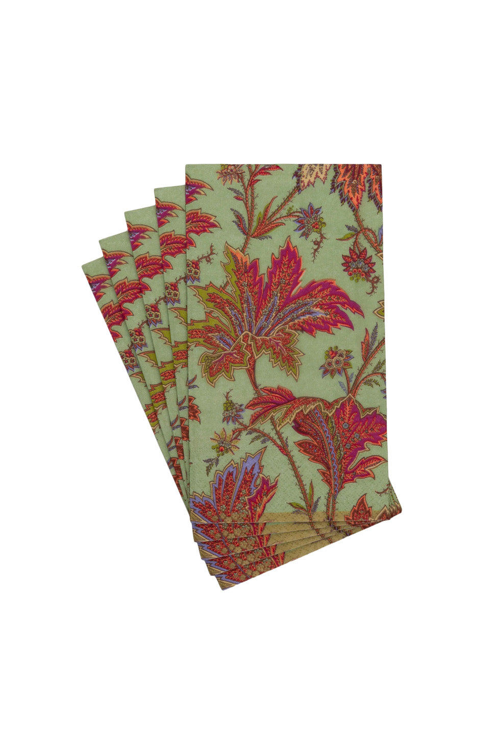 Paper Napkins Paisley Leaves | Green