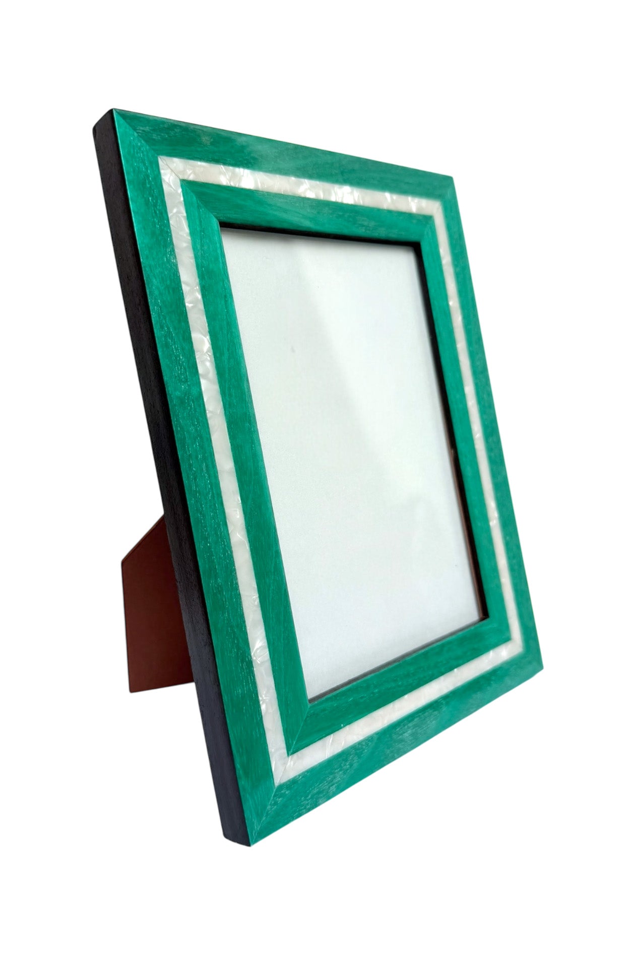 Photo Frame Green w/ White Line | Choose Size