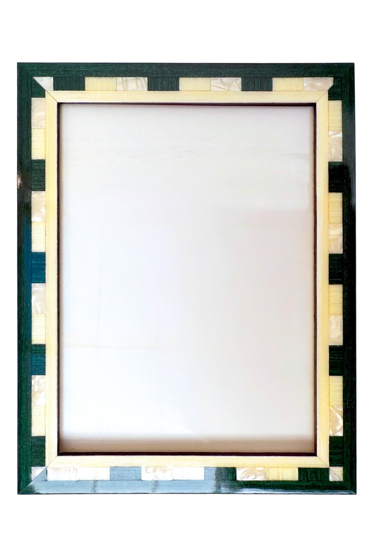 Photo Frame Green & White Squares | Choose Size