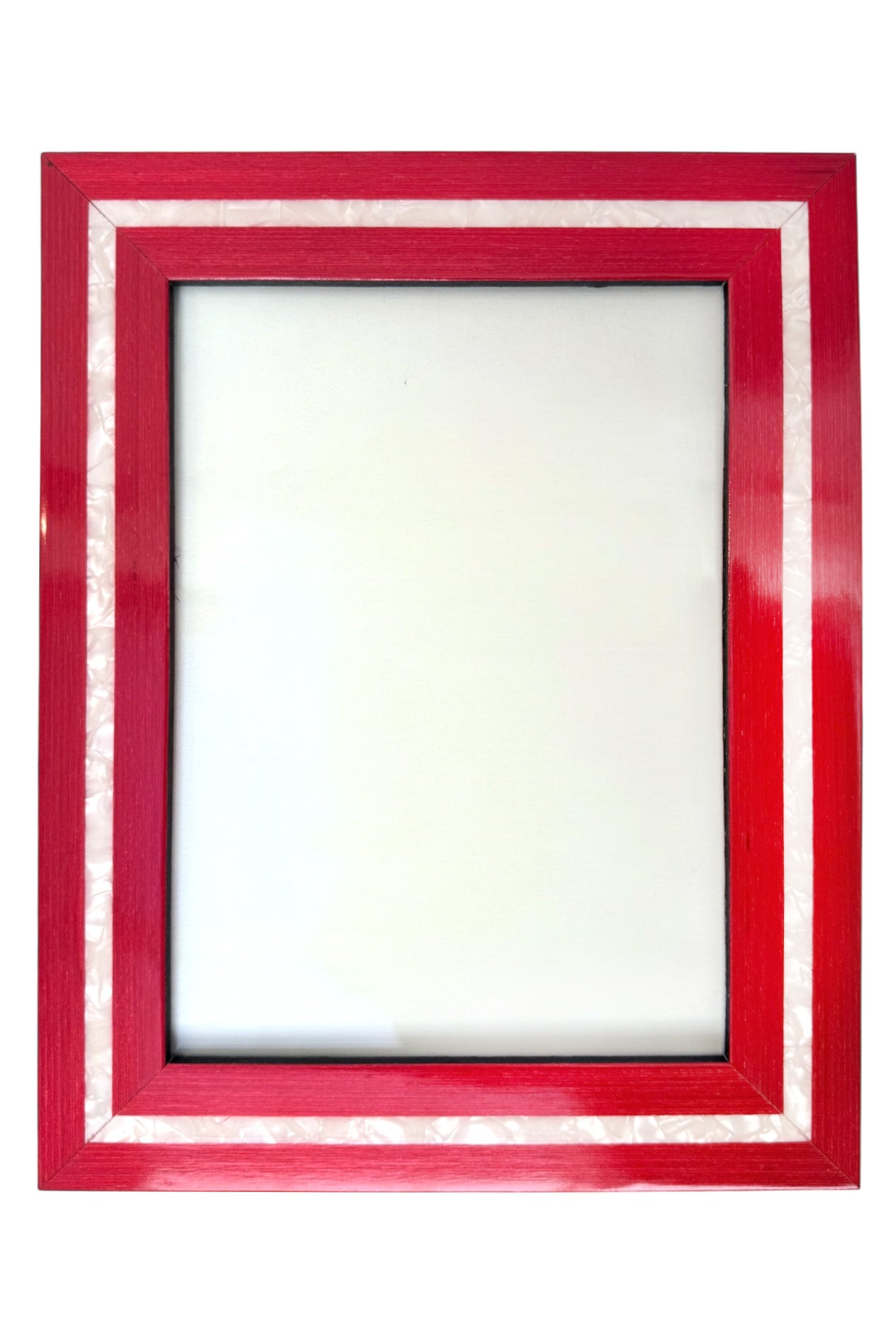 Photo Frame Red w/ White Line | Choose Size