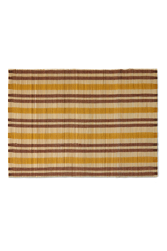 Bamboo Placemat | Ambar & Brown Stripes